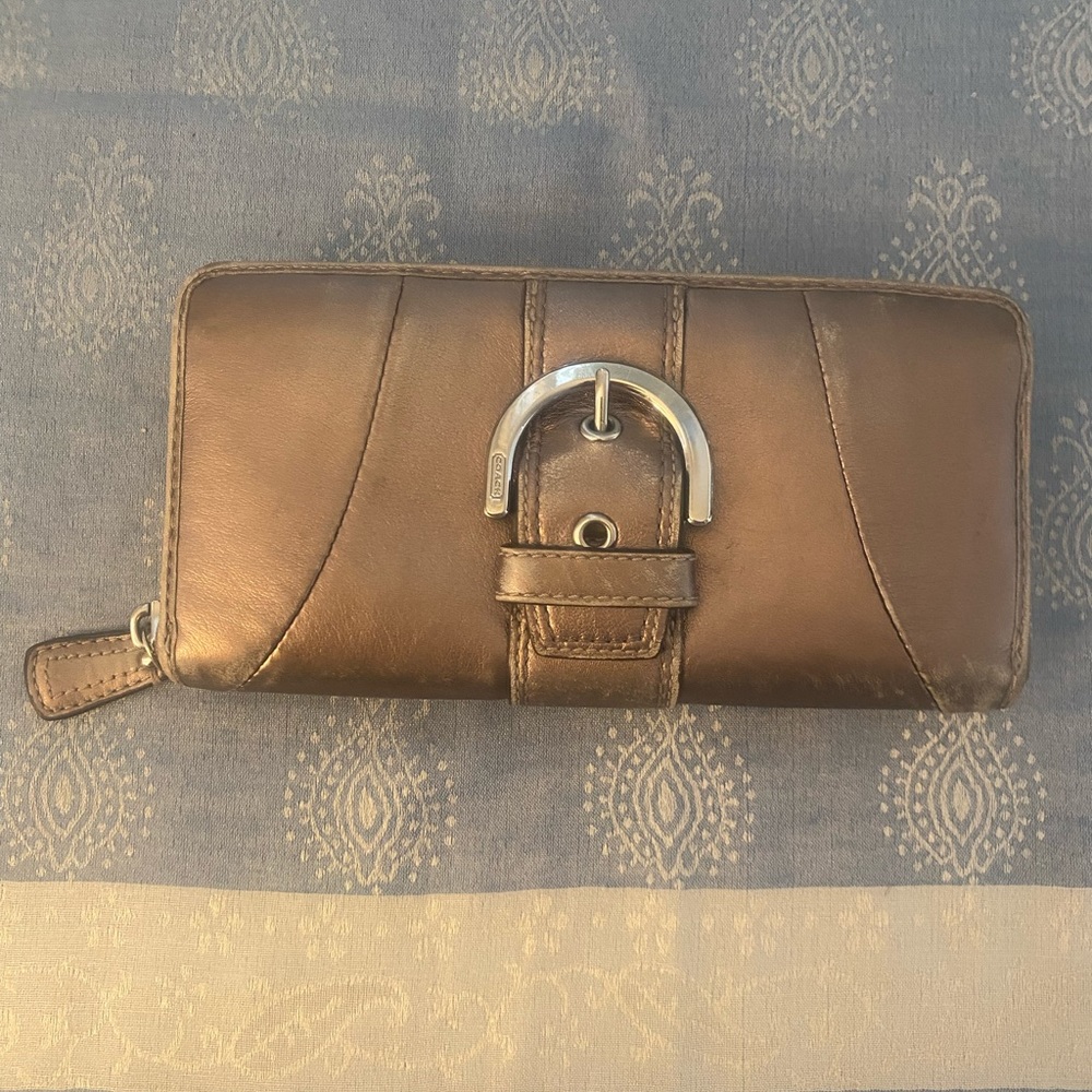 Coach metallic wallet